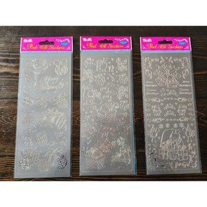 Best Creation Stickers Christmas Silver Acid Free Scrapbooking Crafting NEW #8